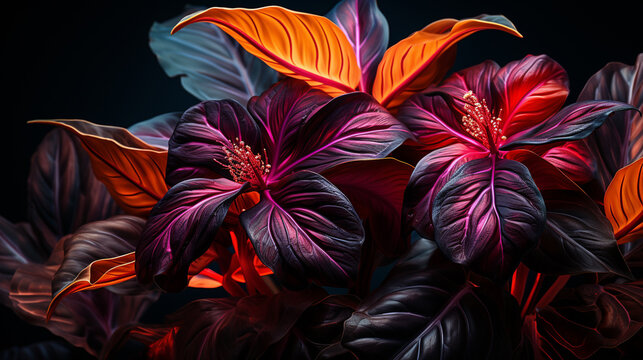 bouquet of red lilies HD 8K wallpaper Stock Photographic Image
