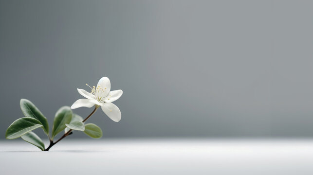 white flower HD 8K wallpaper Stock Photographic Image
