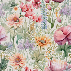Flower pattern, seamless textre, fabric wallpaper.