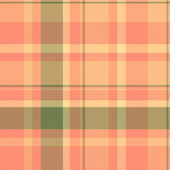 Seamless fabric background of tartan pattern vector with a textile plaid texture check.