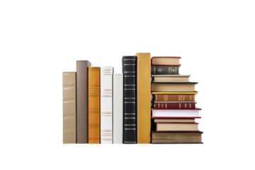 Collection of Books. isolated object, transparent background
