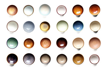 Collection of Bowls. isolated object, transparent background