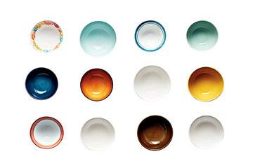 Collection of Bowls. isolated object, transparent background