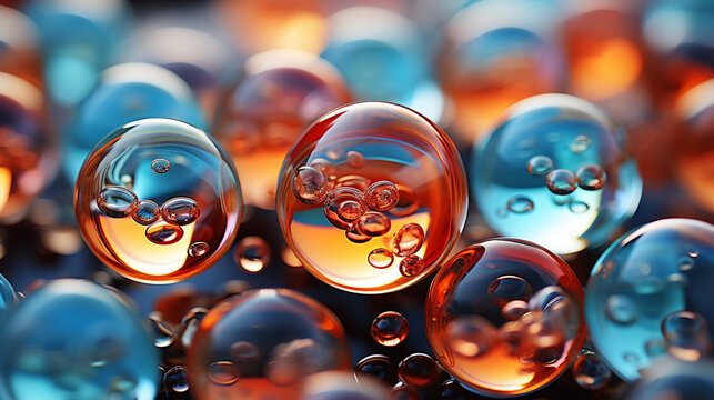 blue and red balls HD 8K wallpaper Stock Photographic Image
