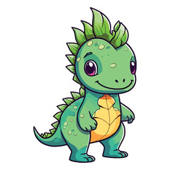 Fototapeta premium Cute Shunosaurus Dinosaur Illustration