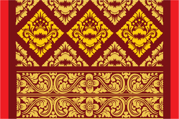 Indonesian geometric batik motifs with Balinese flower patterns, exclusive and classic, are suitable for various purposes. EPS VECTOR 10