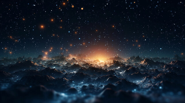 starry night sky  HD 8K wallpaper Stock Photographic Image