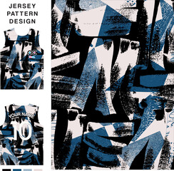 Abstract graffiti concept vector jersey pattern template for printing or sublimation sports uniforms football volleyball basketball e-sports cycling and fishing Free Vector.