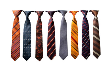 Collection of Ties. isolated object, transparent background