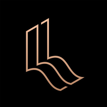 Luxury letter l logo design