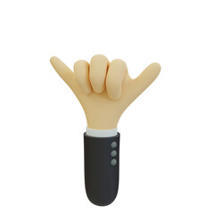 Obraz premium 3D Rendering of Hand with Calling Pose