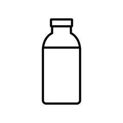 Milk Bottle icon vector design template flat illustration on white background..eps