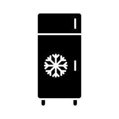 Refrigerator icon vector flat illustration on white background.