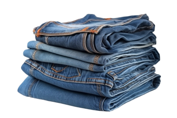 Denim jeans. isolated object, transparent background
