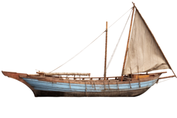 Dhow boat. isolated object, transparent background