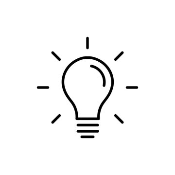 recommend clip art: Light Bulb line icon vector, Idea sign, solution, thinking concept, electric bulb illustration..eps