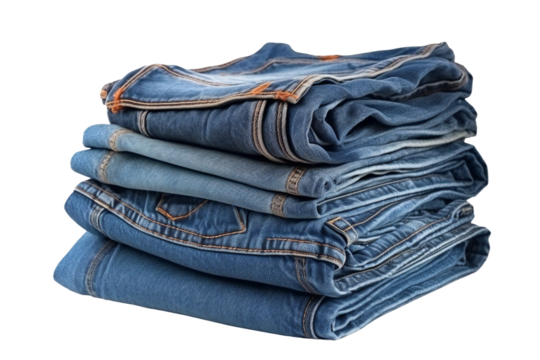 Denim jeans. isolated object, transparent background