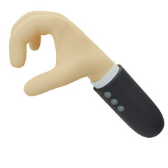 3D Rendering of Hand with Holding Pose