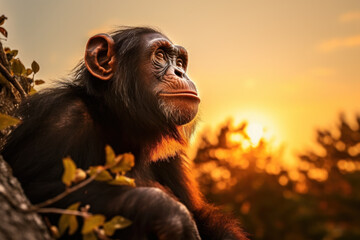 Cute Beautiful Chimps, Wildlife Photography, Generative AI