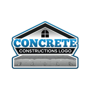 Slab concrete and construction and builder logo design