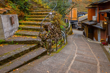 Kumamoto, Japan - Nov 22 2022: Kurokawa Onsen is one of Japan's most attractive hot spring towns....