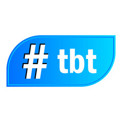 Fototapeta premium Tbt hashtag. Thursday throwback symbol. Vector illustration. EPS 10.