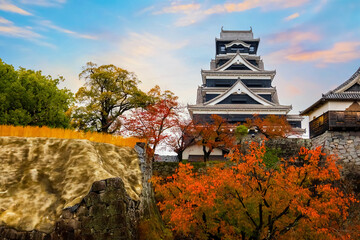 Kumamoto, Japan - Nov 23 2022: Kumamoto Castle's history dates to 1467. In 2006, Kumamoto Castle...