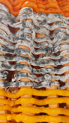 An image of Fen Fai sloping with various sauces.