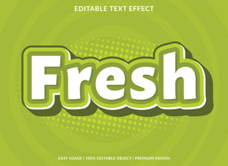 fresh editable text effect template use for font style logo