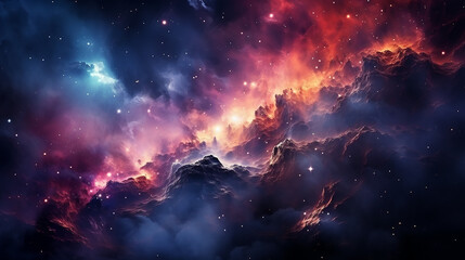 Fototapeta na wymiar galaxy and nebula photo with purple and pink color tone, hyper realistic Made by AI generated