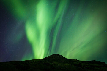 Northern Lights near Glacier Lagoon Iceland
