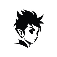 Elf logo, christmas boy elf icon illustration. Festive vector element isolated