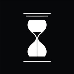 Hourglass timer icon in trendy flat design, vector illustration isolated