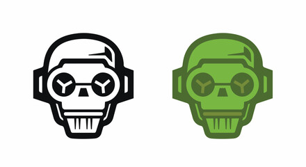 Robot icon set, Chatbot symbol, logo template. flat style cartoon character, vector illustration isolated on white