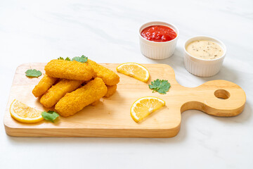 fried fish finger stick or french fries fish