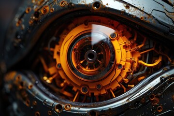 Robot eyes. Generative AI