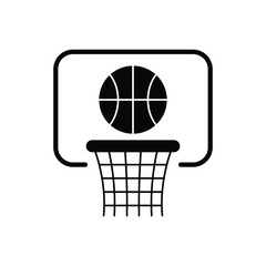Basketball hoop icon design. isolated on white background. Vector illustration © NUCLEUS