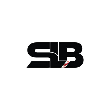 SLB letter monogram logo design vector