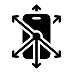 accelerometer senso glyph icon