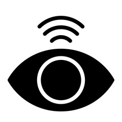 motion sensor glyph icon