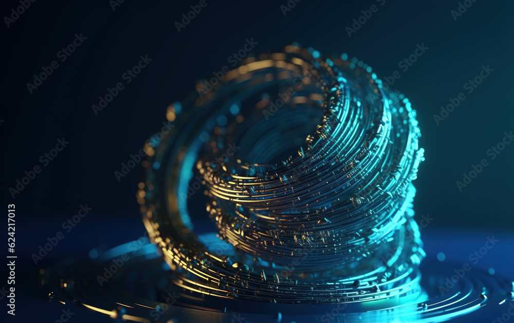 Poster metallic abstract background,created with generative ai tecnology.