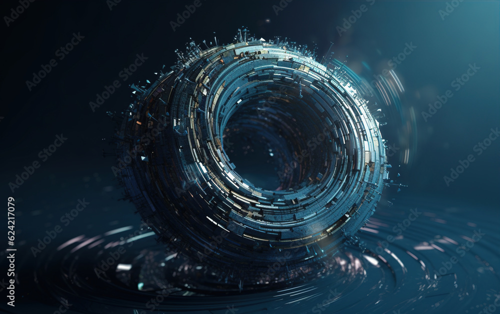 Poster metallic abstract background,created with generative ai tecnology.