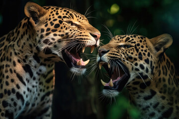 Plakat Leopard in its natural Habitat, Wildlife Photography, Generative AI