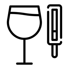 alcohol sensor line icon