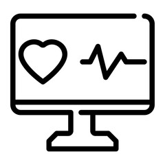 heart rate line icon