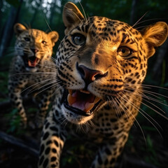 Leopard in its natural Habitat, Wildlife Photography, Generative AI