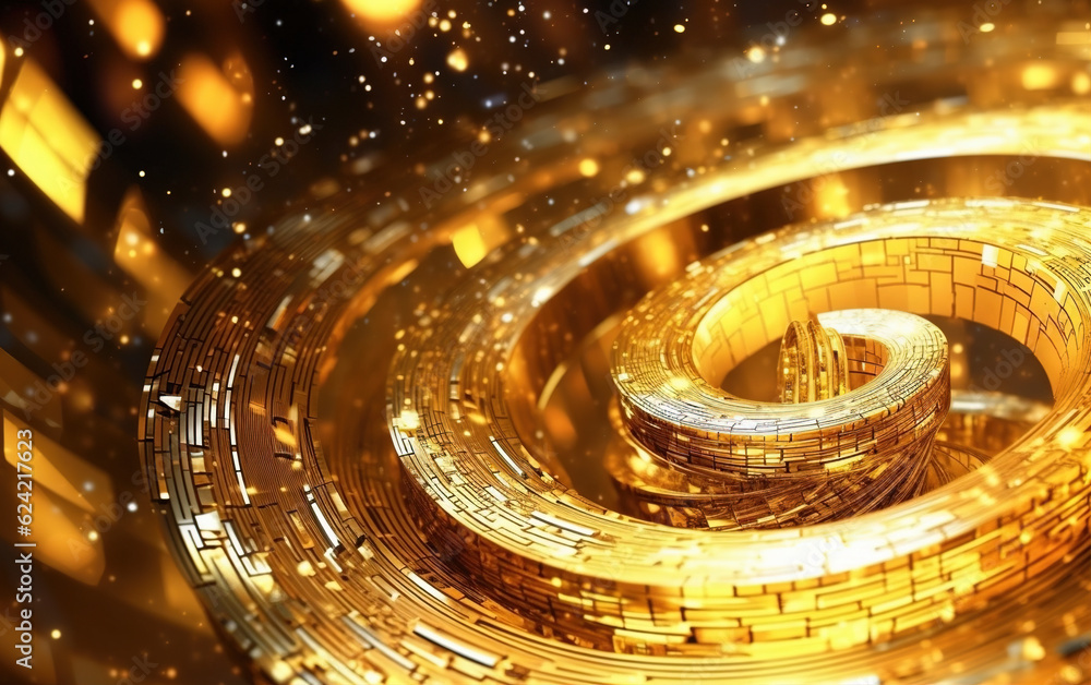 Poster metallic abstract background,created with generative ai tecnology.