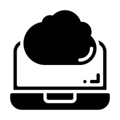 laptop glyph icon