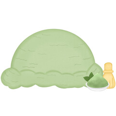 Green tea ice cream