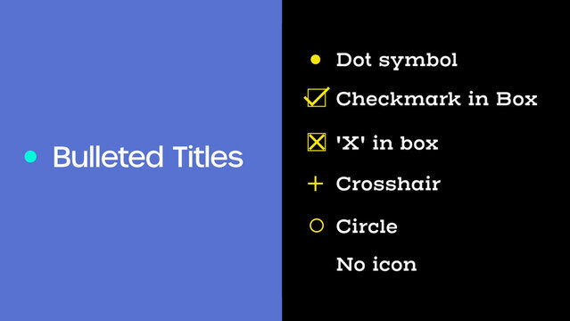 Bulleted Beauties Title Overlays